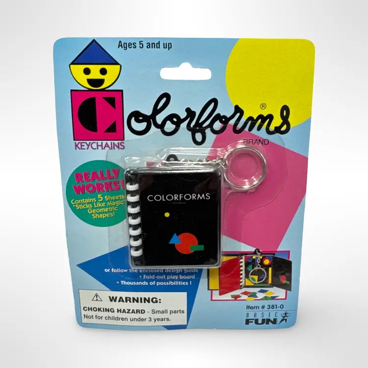 Vintage NOS Colorforms Keychain 1997