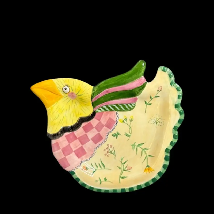 Fitz and Floyd Essentials Rooster Wall Plaque• Shelf Art-Colorful Hand-Painted Farmhouse Kitchen Décor
9-1/4” x 8