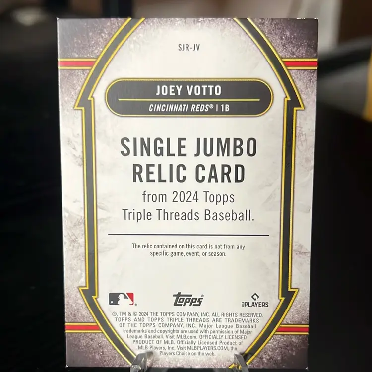2024 Topps Triple Threads Joey Votto Single Jumbo Bat Relic /36