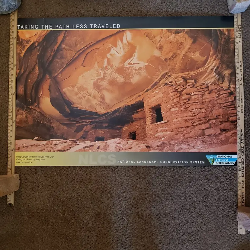 Road Canyon BLM Souvenir Poster National Landscape Conservation System READ DESC