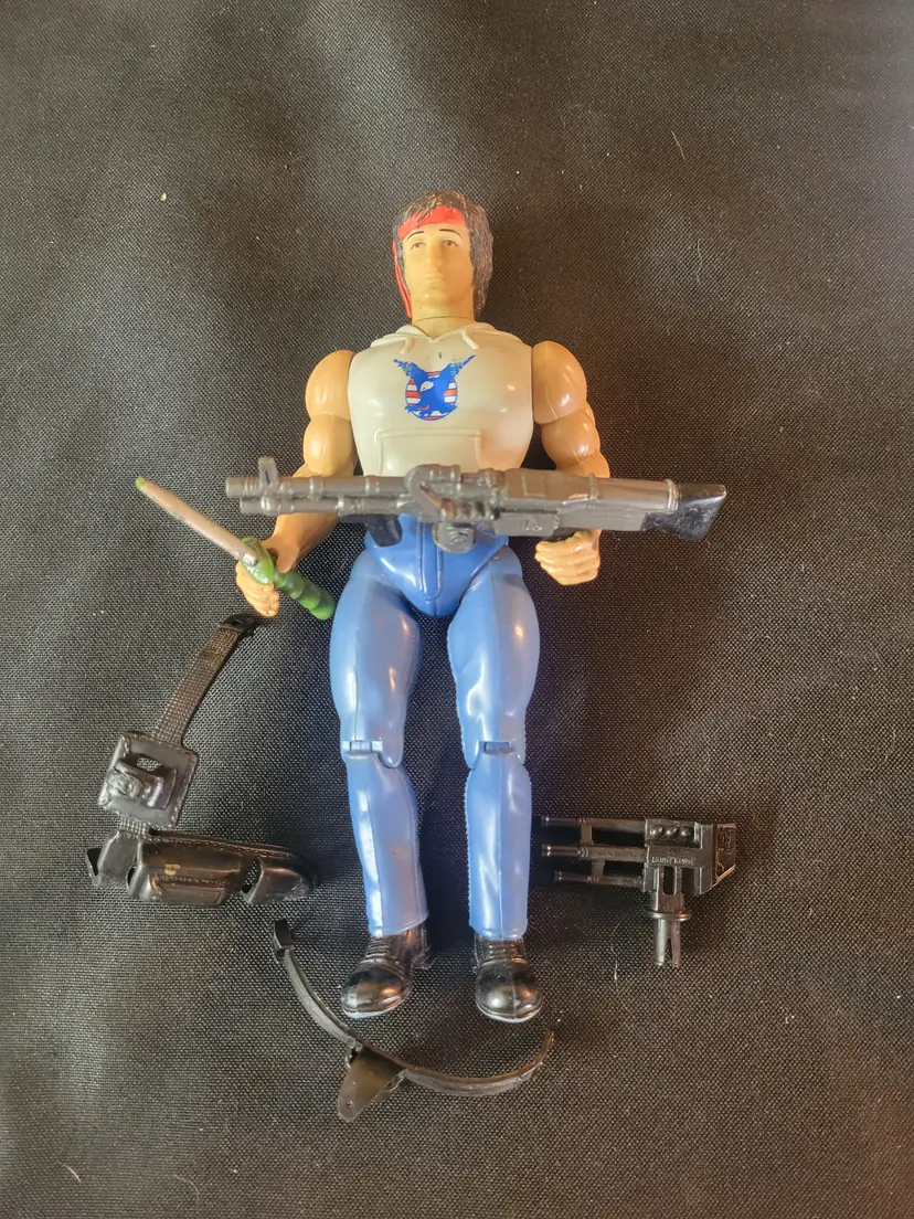 Rambo figure with weapons