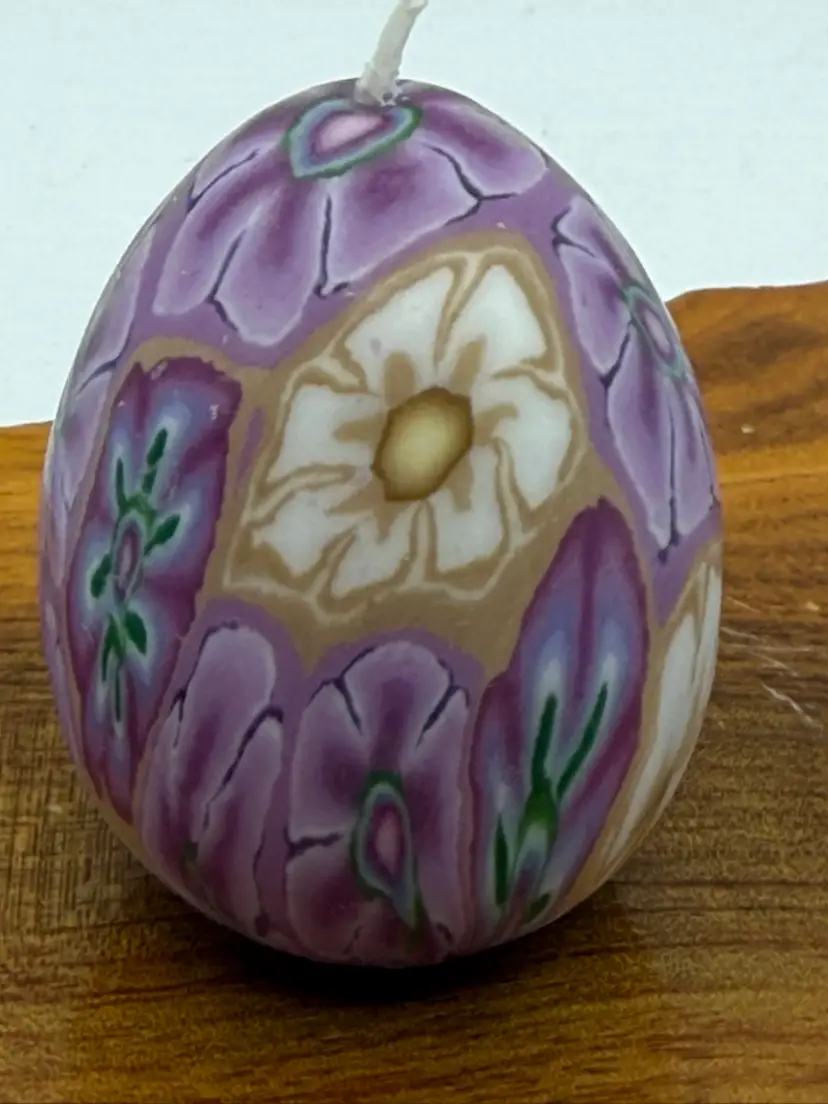Purple Easter Egg Candle