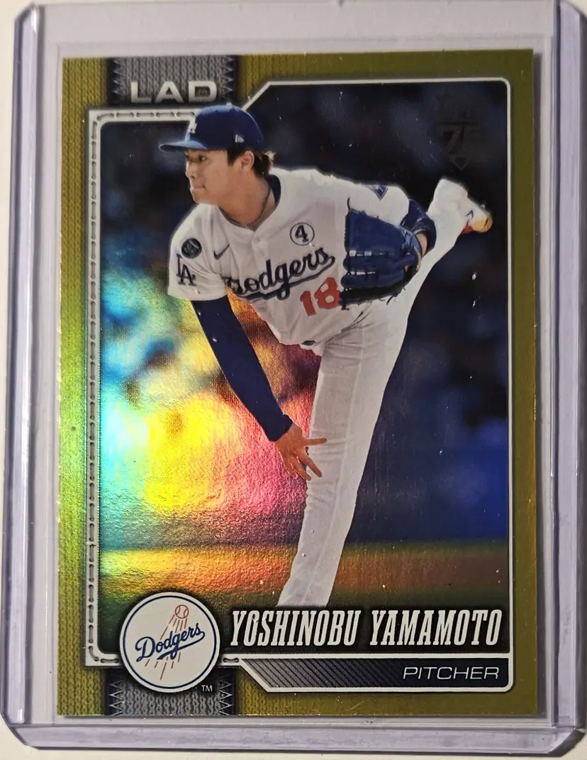 2026 Topps Series 1 Yellow Rainbow Foil Yoshinobu Yamamoto 063/399