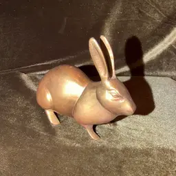 Vintage Solid Brass Bunny Rabbit ~4”x3.5”tall