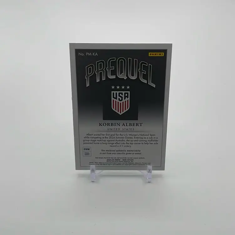Korbin Albert 2024-25 Panini Noir Soccer Prequel - PM-KA /65 USWNT - Soccer Card