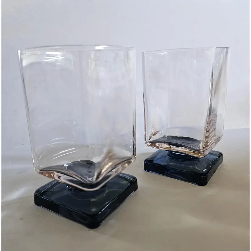 #01 - Two Vintage 1970's Cristal D'Arques Amaretto Cocktail Glasses Made in France