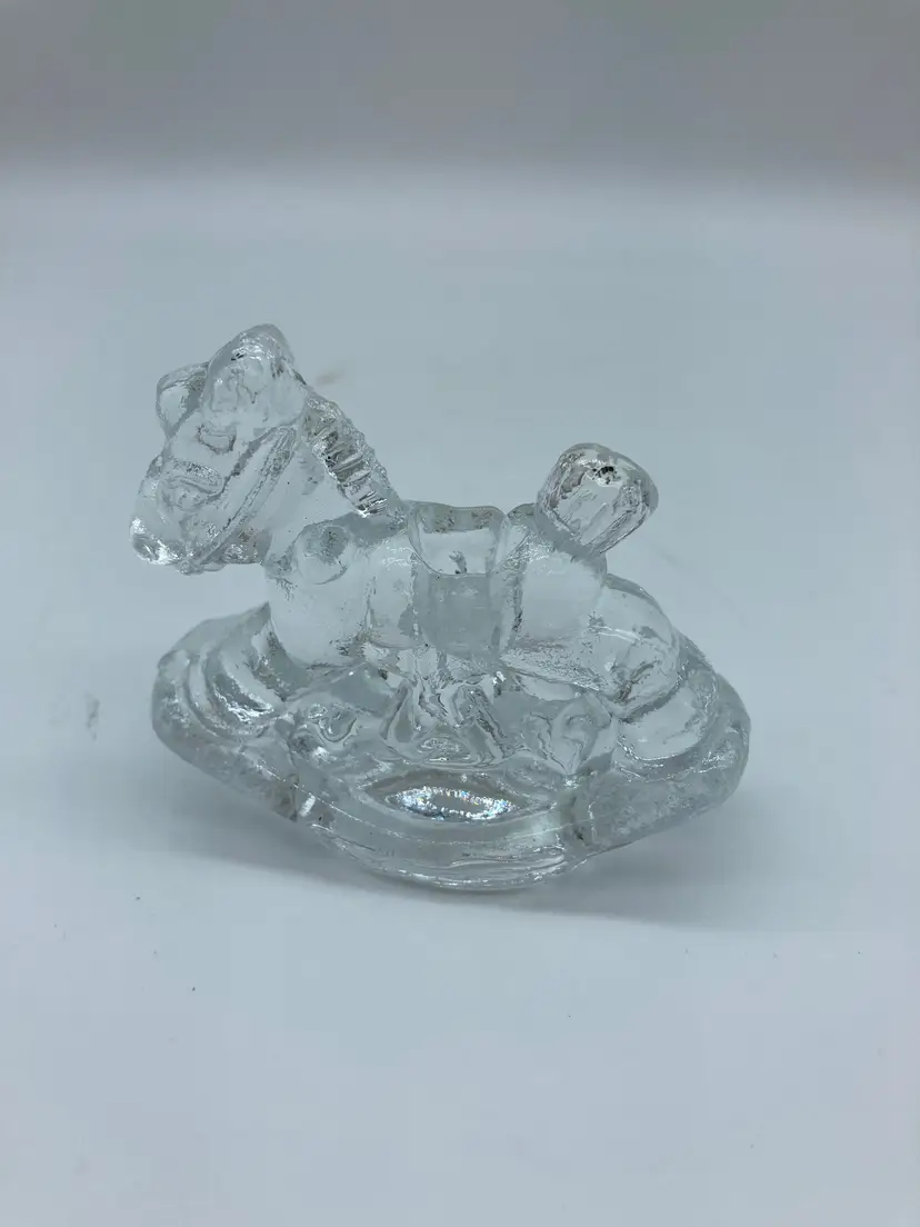 Biedermann Mini Glass Candle Holder Rocking Horse