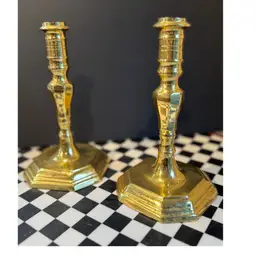 Vintage Brass Candlestick Pair