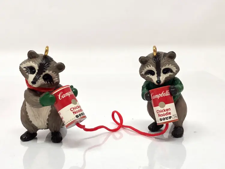 Hallmark Keepsake Ornament Raccoon Campbell Soup Can Party Line