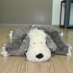 Jellycat Truffles Sheep Dog Floppy Plush Stuffed Animal Grey White Pillow Large