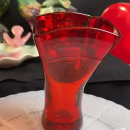 Red Art Glass Vase