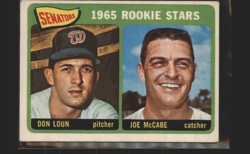 Senators 1965 Rookie Stars (Don Loun / Joe McCabe) 1965 Topps #181 - (140) - Washington Senators