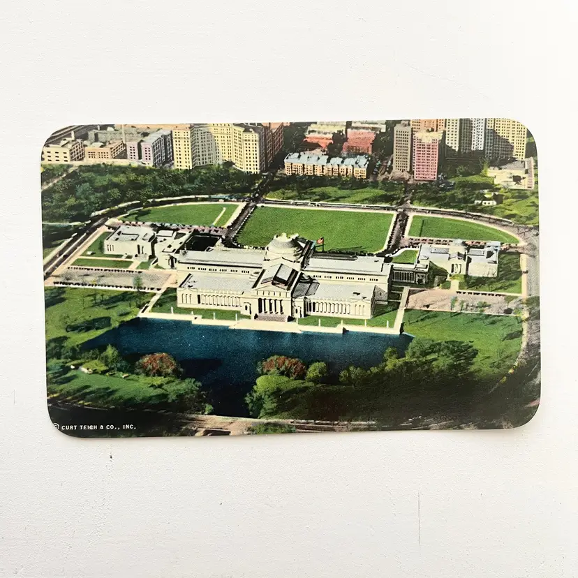 Museum of Science and Industry Postcard South Side of Chicago 56th St Vtg 1950s