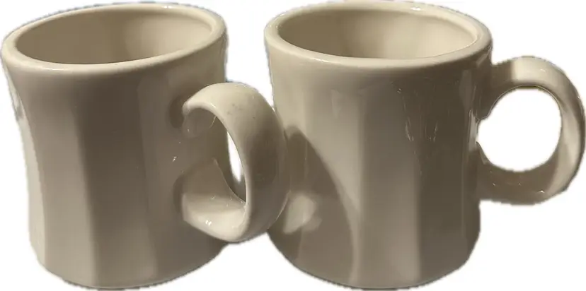 Vintage style fluted restaurant ware diner mugs
