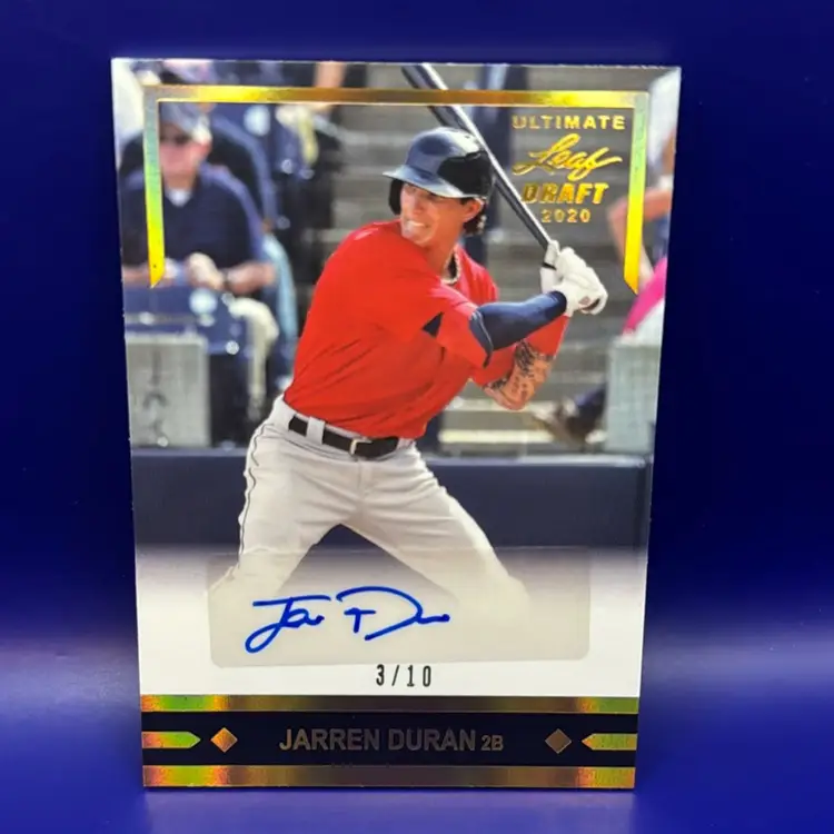 Jarren Duran 2020 Leaf Ultimate Draft Autograph #3/10 Boston Red Sox