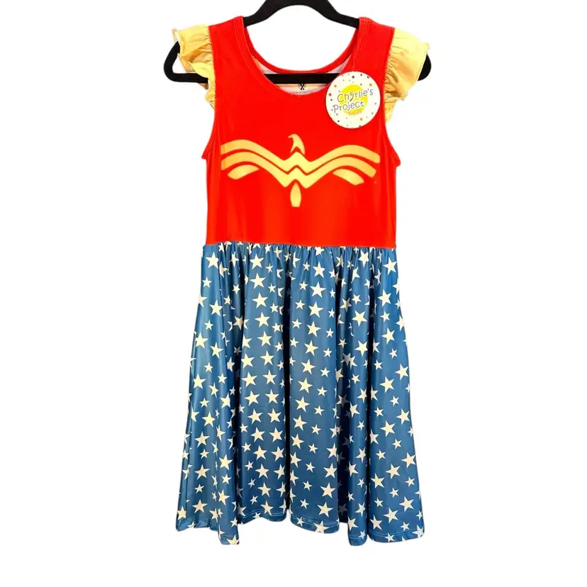Twirl Dress Wonder Girl Super Hero Woman Red Blue New Size 7 Youth