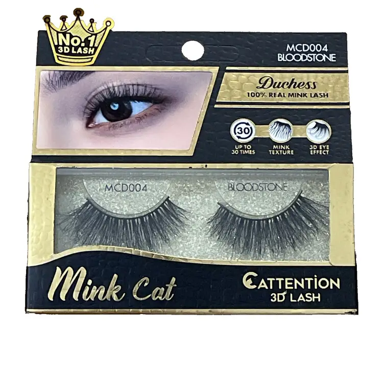 EBIN New York Duchess Mink Cat 3D Lash Bloodstone MCD004 Reusable Eyelashes
