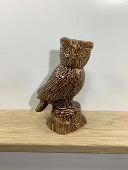 Vintage Ceramic Owl Figurine - 1960’s Handmade Owl (L6)