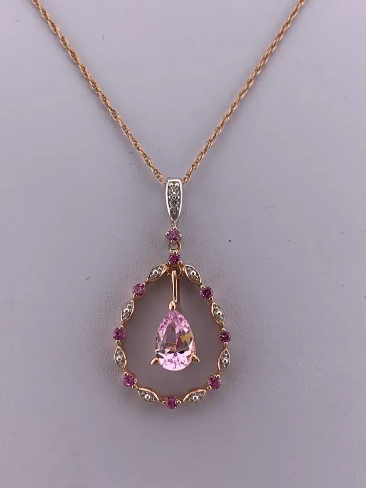 Victoria Wieck 925 Simulated Morganite Necklace