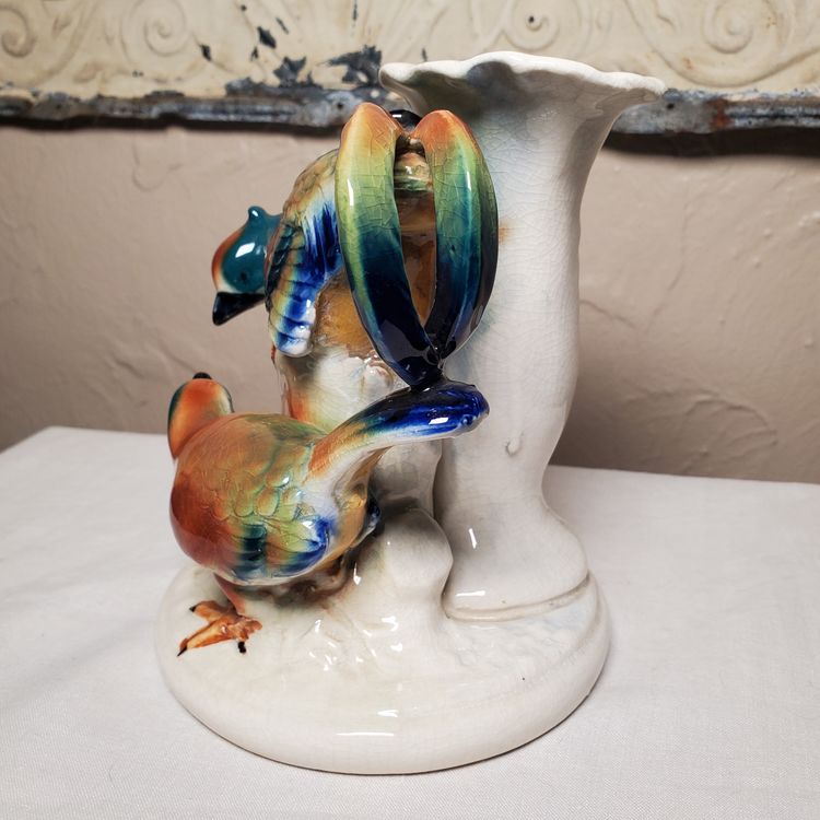 Ceramic Figural Pheasant Vase made in Japan