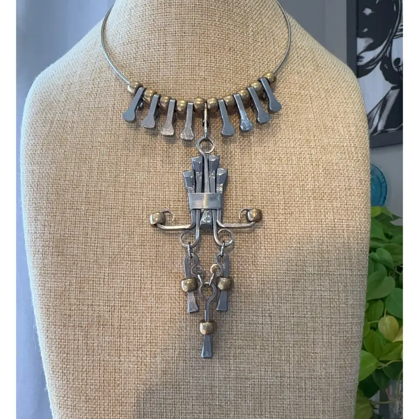 Artisan Horseshoe Nail Necklace