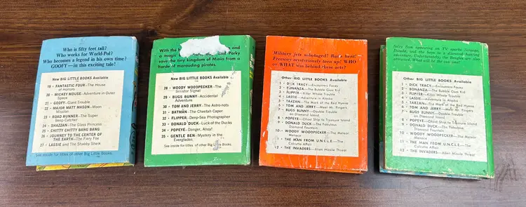 Vintage Lot of 4 'A Big Little Book' Goofy, Bugs Bunny, Tom & Jerry, Donald Duck 1960s