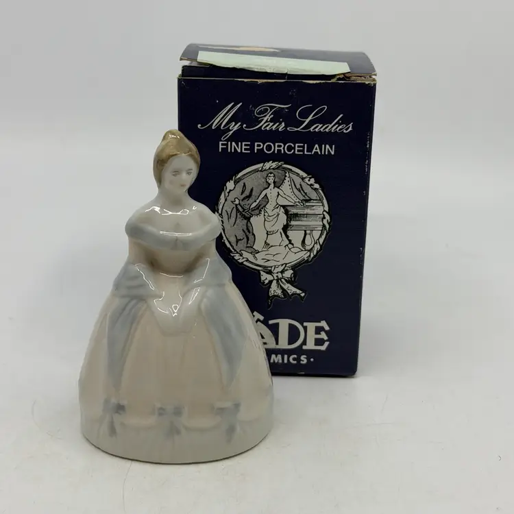 Vintage Wade Pottery Ceramics Lady Figurine My Fair Ladies Fine Porcelain Natalie With Box Collectible Made In England