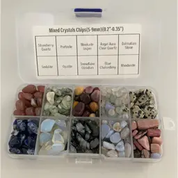 Box Of Sorted Crystal Rock Chips