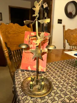 Vtg Angel Chimes Brass Christmas Candle Holder Replacement Parts ONLY