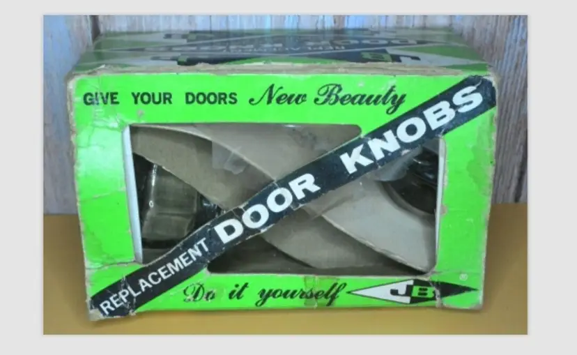 JB Replacement Door Knobs New Old Stock Glass With Spindle Set Screws Home Decor