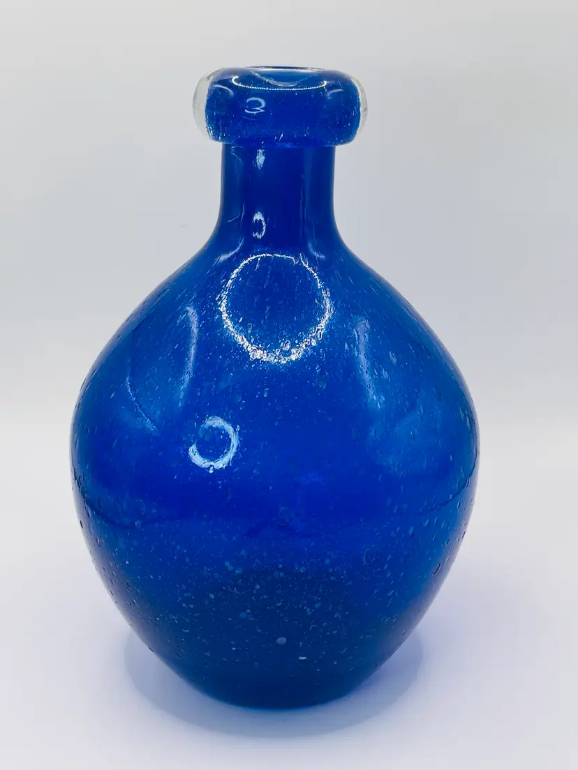 Handblown Cobalt Blue Vase