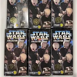 Star Wars 12inch Collector Series Cantina band members. including 5 members (2 of figrin dan makes a total of 6 boxes) Figures are all complete in sealed boxes.