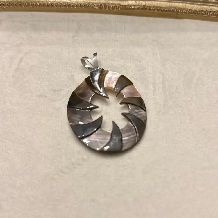 Sterling Mother Of Pearl Pendant
