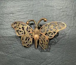 Brass Copper Butterfly Broach Pin