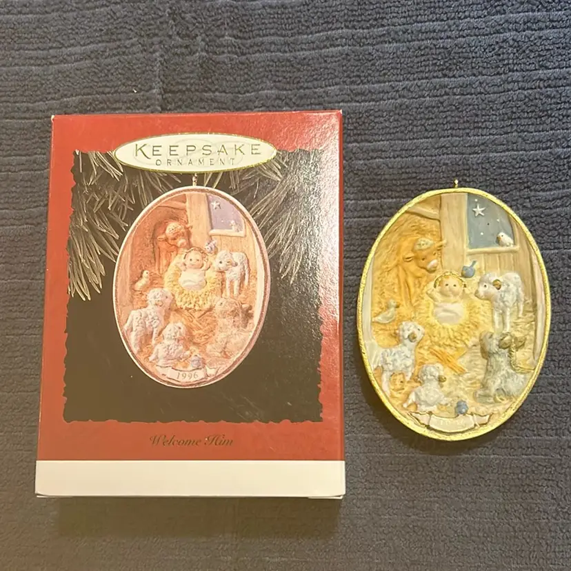 New In Box “welcome Him” Hallmark Keepsake Ornament 1996