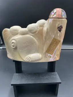 Mt. Rushmore bourbon decanter, 1969.