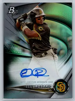 Eguy Rosario 2022 Bowman Platinum Top Prospect Autograph Padres #TOP-12