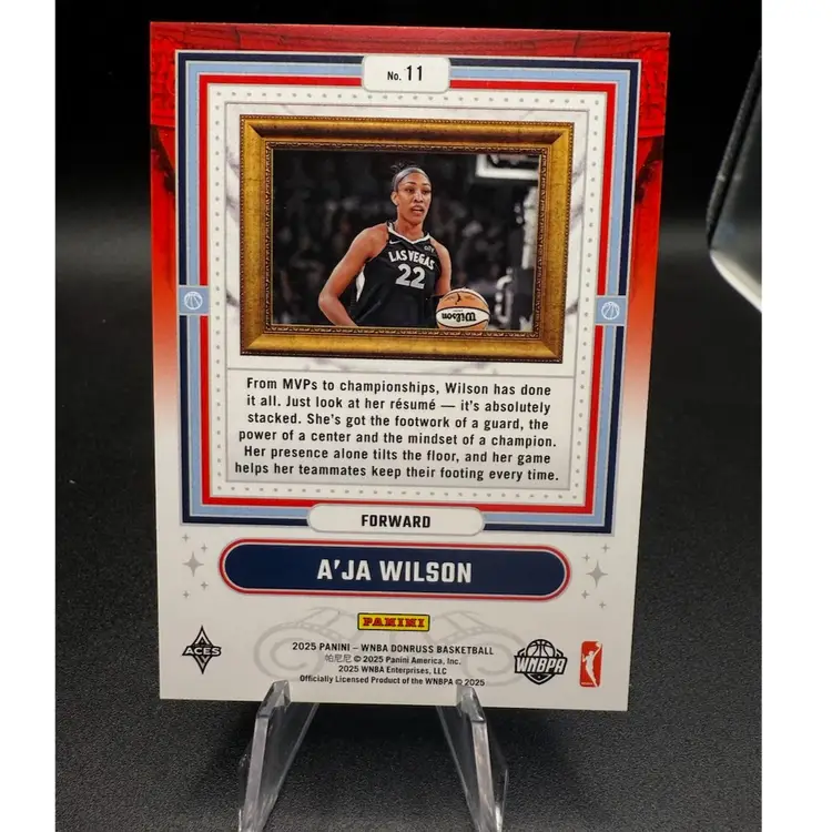 A’Ja Wilson Franchise Features  #/49 2025 Donruss WNBA Las Vegas Aces