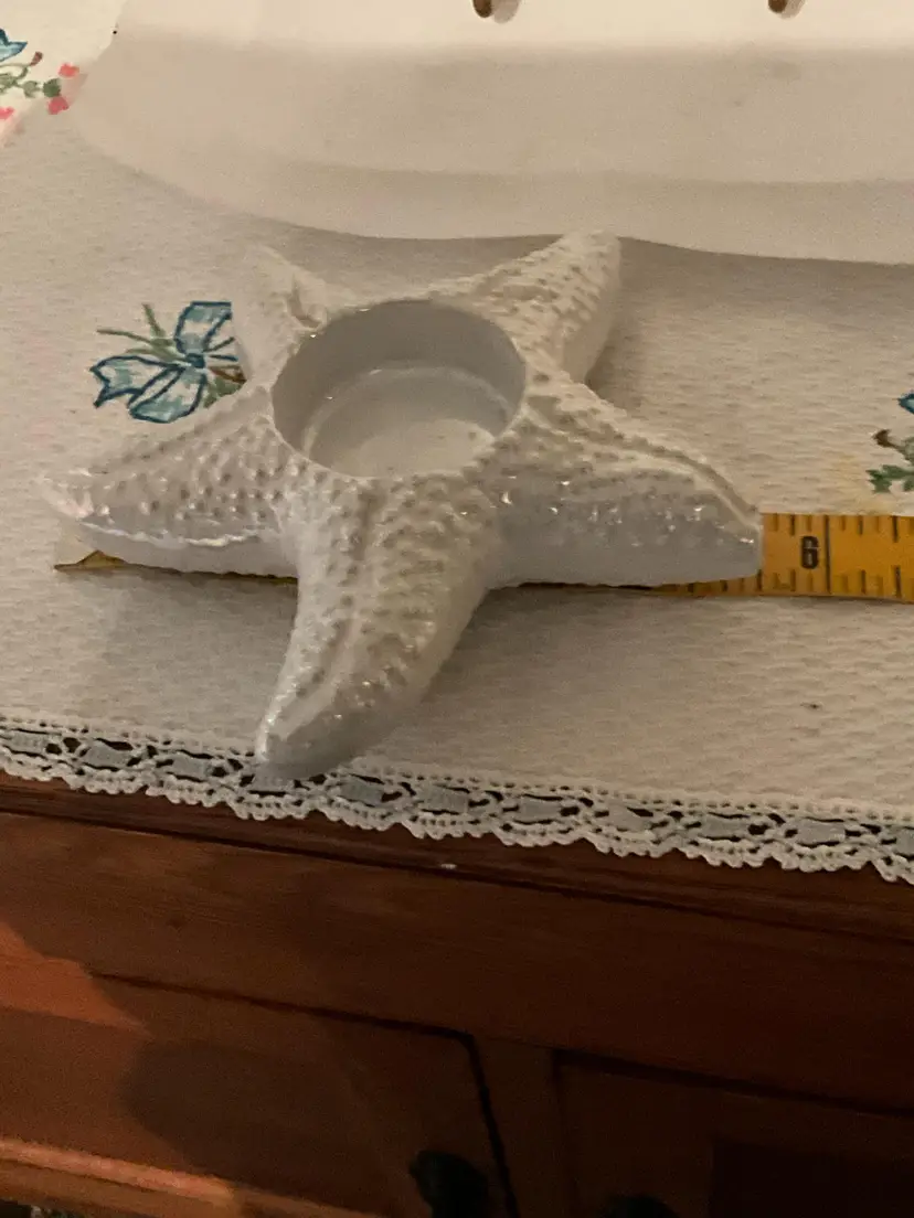 Vintage Starfish Ceramic Pottery Barn Candle Holder
