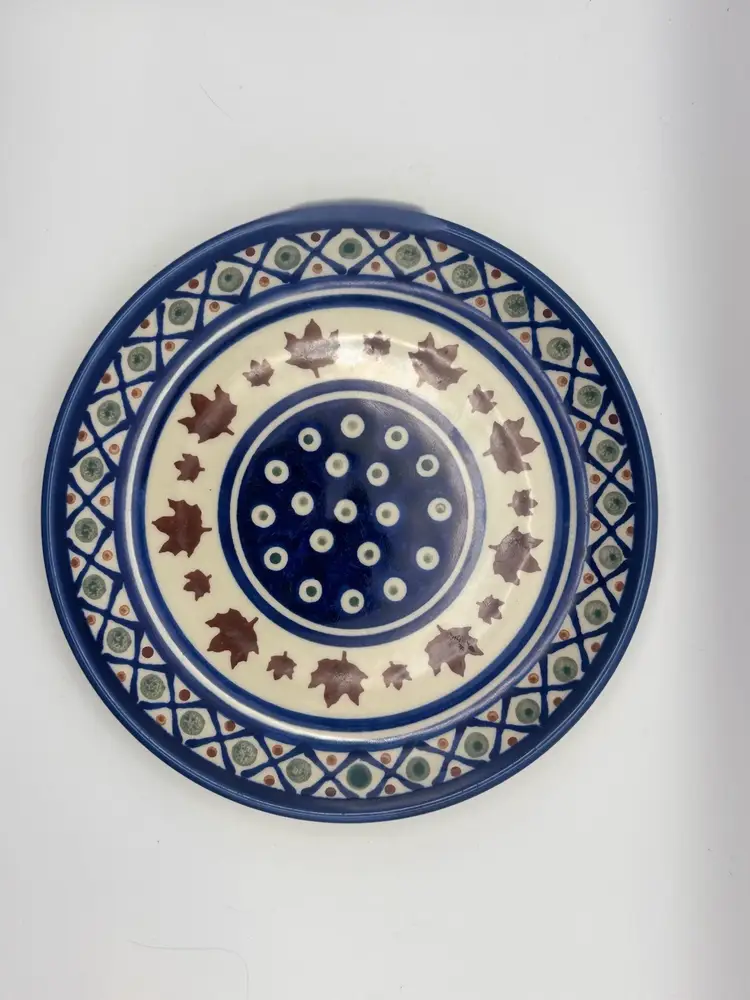 Polish Pottery Lunch Plate Leaf Pattern 7,5”