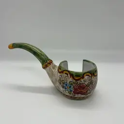 Vintage Celletti Deruta Figural Pipe Ashtray Holder Italy Pottery *Replacement*