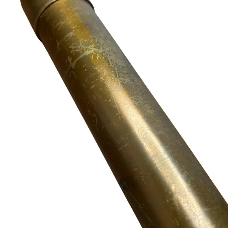 Vintage Copper Non Turning End 9” Kaleidoscope Able To Open Wooden Viewing End To Add Your Own Glass