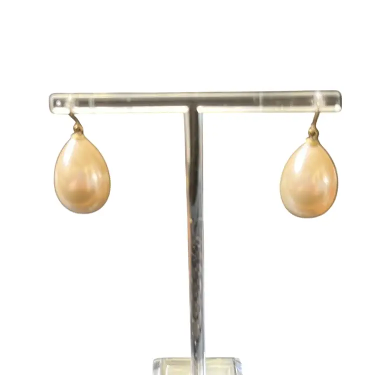 Glass Faux Pearl Earrings