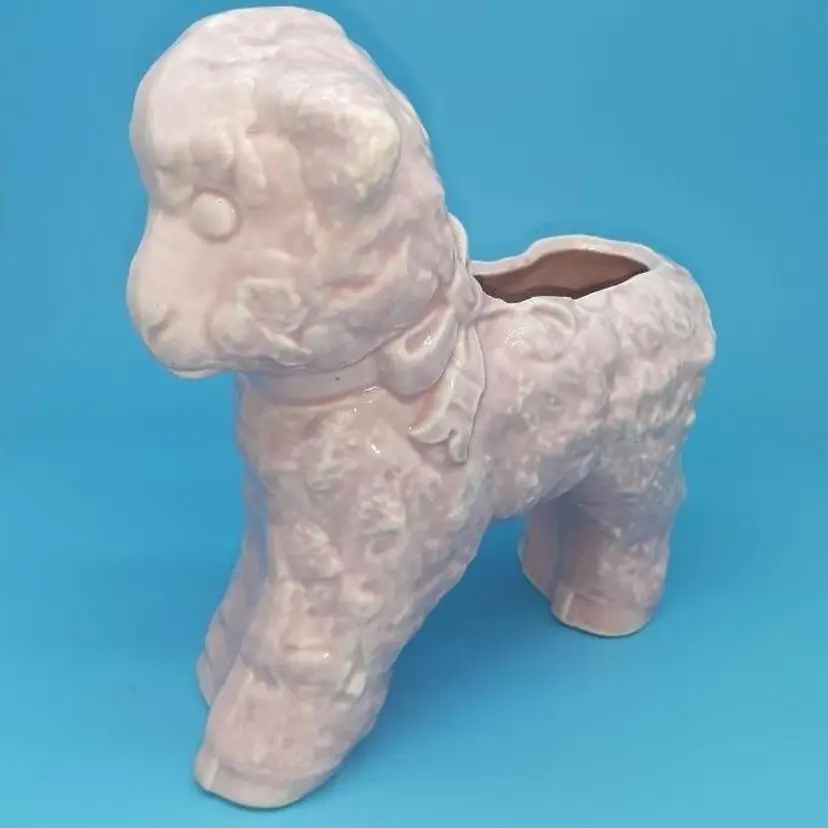Vintage Cameron Clay Pink Lamb Planter 1950s