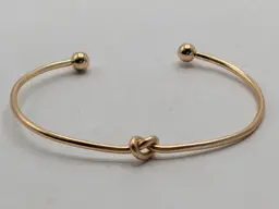 Gold Tone Love Knot Cuff Bracelet Valentine Jewelry
