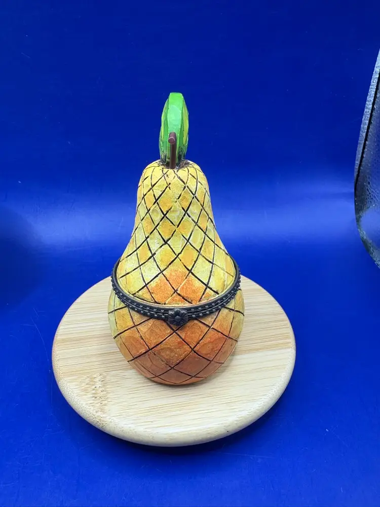 Jim Shore Pear Hinged Trinket Box 2006