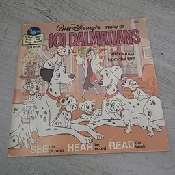 101 Dalmatians Walt Disney Book and Record 7" 33 1/3 RPM EXCELLENT