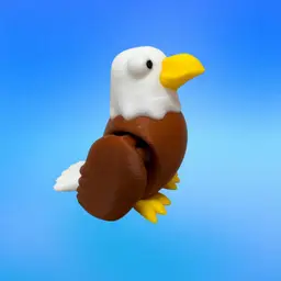 3D Printed Mini Bald Eagle Fidget 2 X 1 1/2