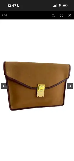 Celine Vintage Canvas Clutch
