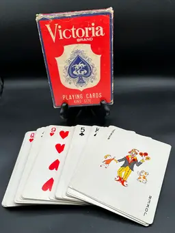 Vintage King Size Playing Cards Victoria Brand Made In British Hong Kong, COMPLETE